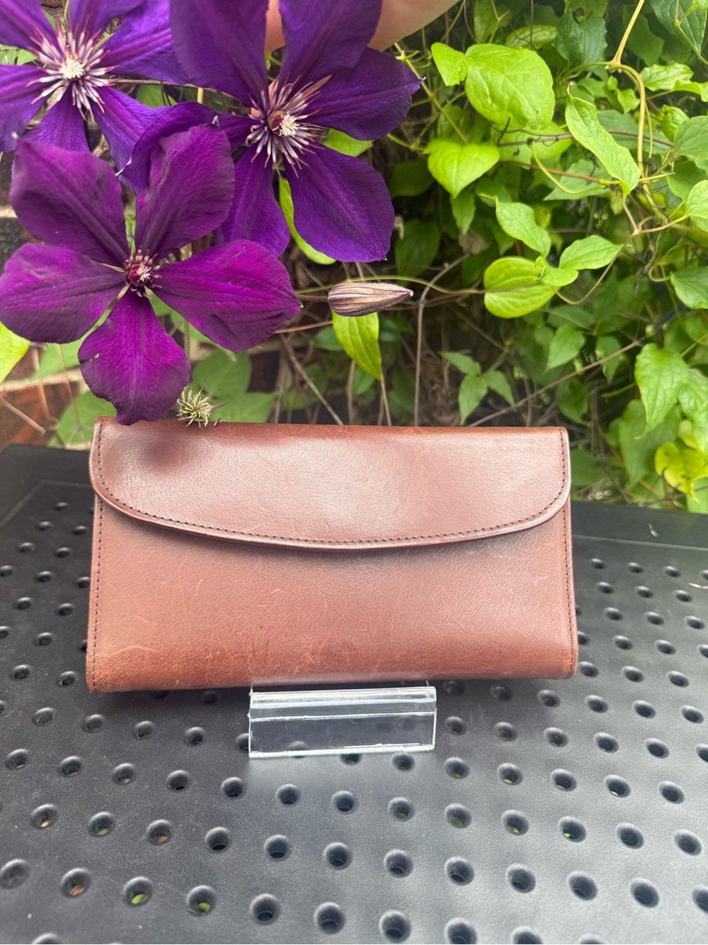 Vintage Coach Legacy British Tan Leather Checkbook Wallet Organizer USA Style